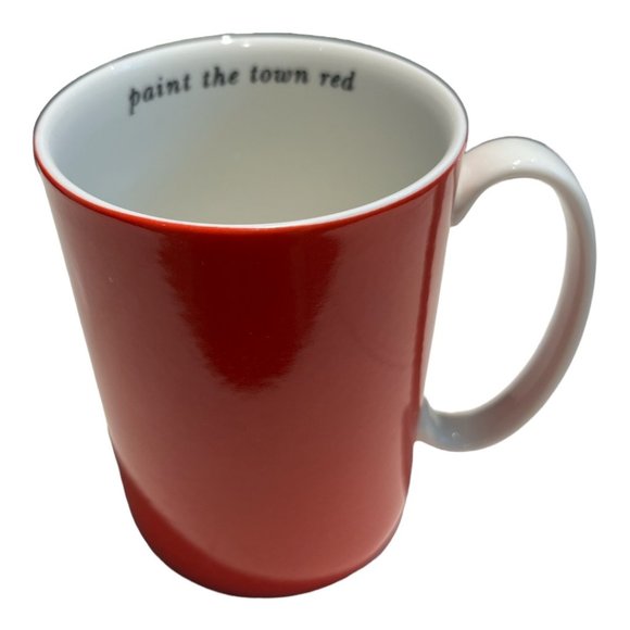 KATE SPADE Mug 'paint the town red' Say The Word Series Lenox 12 oz **READ - Picture 3 of 8